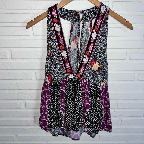 Free People Tops - Free People Dream Darlin Floral V-Neck Tank Top Blouse, Women’s Size Small
